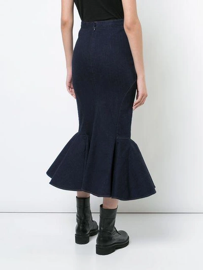 Shop Julien David Woven Fishtail Skirt