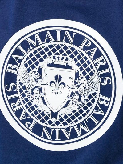 Shop Balmain Printed T-shirt - Blue