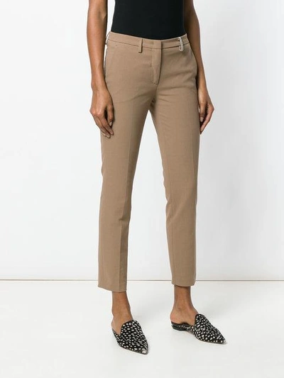 Shop Fabiana Filippi Slim-fit Trousers - Brown