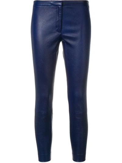 Shop Theory Cropped Leggings In Blue