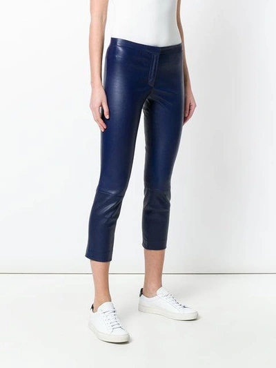 Shop Theory Cropped Leggings In Blue