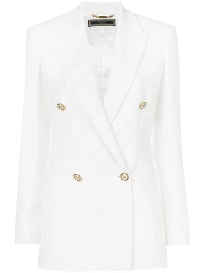 Shop Versace Medusa Button Blazer