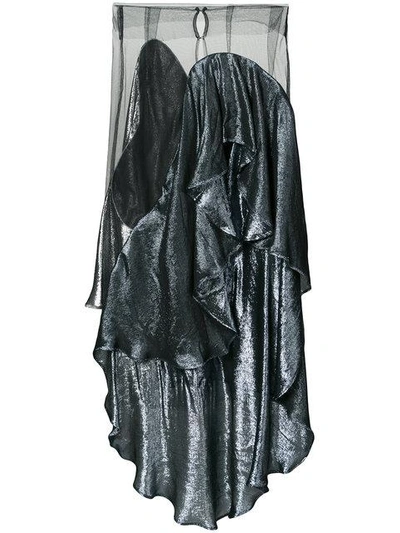 Shop Paula Knorr Panelled Draped Skirt In Black