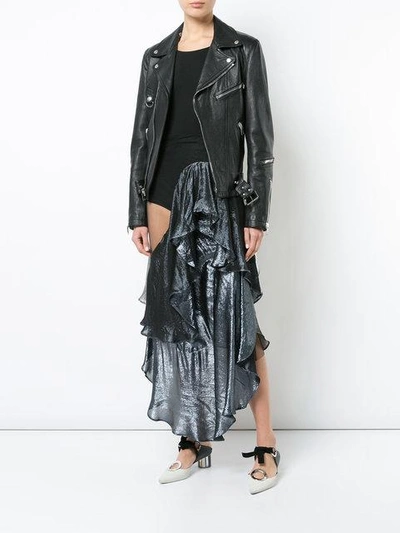 Paula Knorr Panelled Draped Skirt In Black