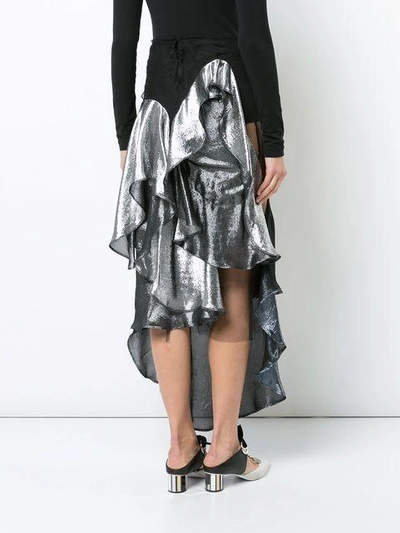 Shop Paula Knorr Panelled Draped Skirt In Black