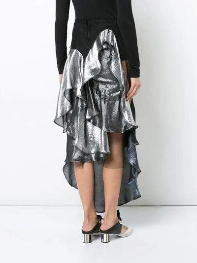 Paula Knorr Panelled Draped Skirt In Black