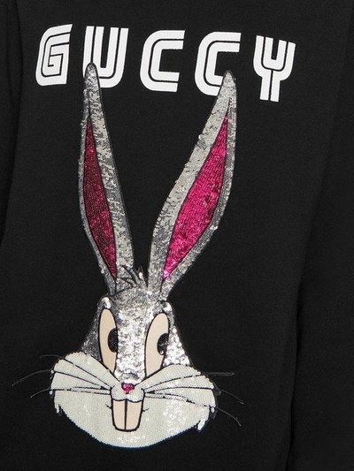 Shop Gucci Bugs Bunny Cotton Sweatshirt In Black