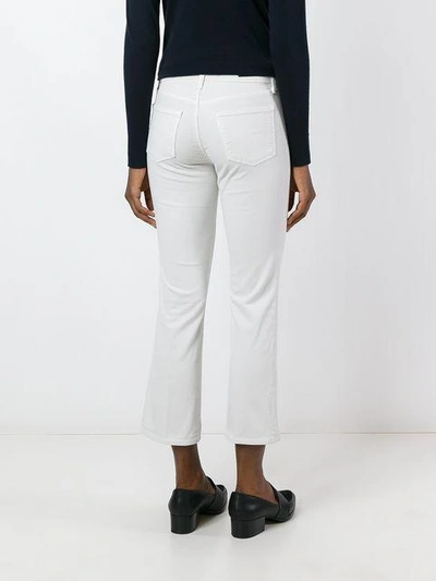 Shop J Brand Flared Cropped Jeans - White