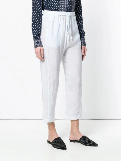 Shop Ilaria Nistri Drawstring Waist Trousers In Blue