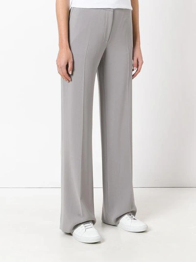 Shop Alberto Biani Wide Leg Trousers In Grey