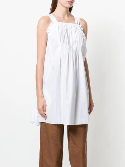 Shop Hache Sleeveless Flared Top - White