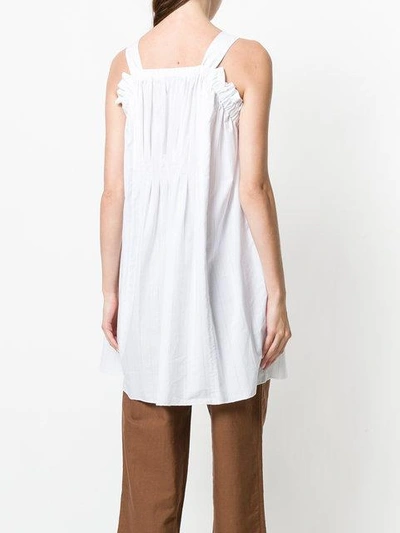 Shop Hache Sleeveless Flared Top - White