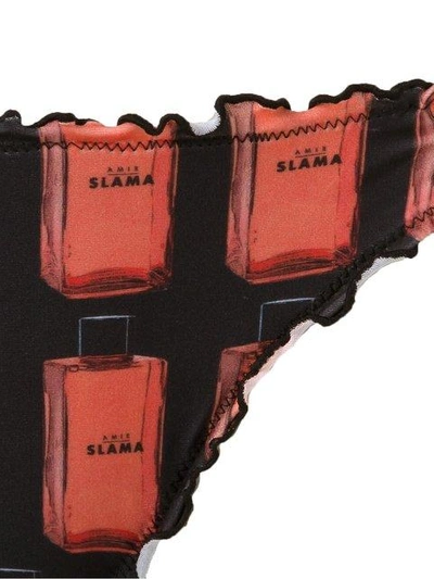 Amir Slama Printed Triangle Bikini Set In Black