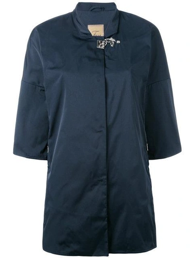 Shop Fay Short-sleeve Coat - Blue