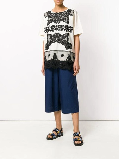 Shop Antonio Marras Cropped Tailored Trousers - Blue