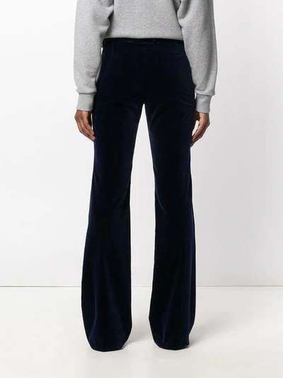 Shop Gucci Classic Flared Trousers In Blue