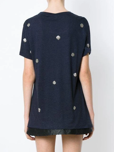 Shop Andrea Bogosian Embroidered T-shirt In Blue