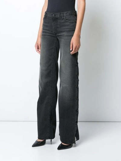 Shop Nili Lotan Wide Leg Jeans In Black