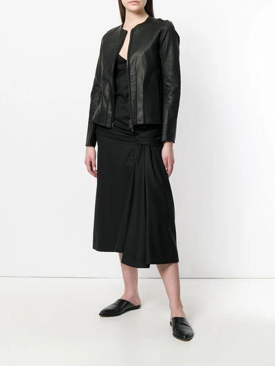 Shop Simona Tagliaferri Zipped Jacket In Black