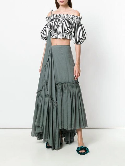 Shop Hache Flared Maxi Skirt