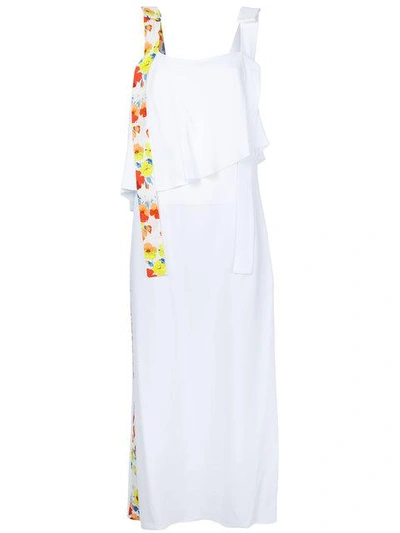 Shop Msgm Ruffled Dress - White