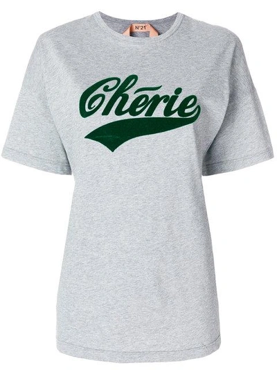 Shop N°21 Nº21 Cherie Oversized T-shirt - Grey