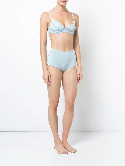 Shop Cynthia Rowley Betty Scallop Bikini Top - Blue