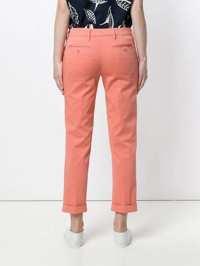 Shop Aspesi Slim Cropped Trousers - Pink