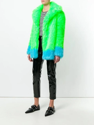 Shop Alberta Ferretti Faux Fur Coat