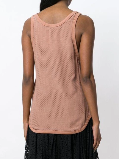 Shop N°21 Chérie Perforated Tank Top In Pink