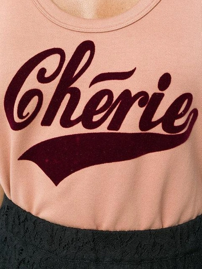 Shop N°21 Chérie Perforated Tank Top In Pink