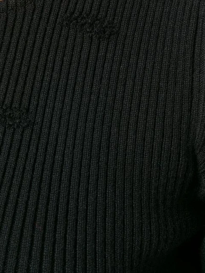 Shop Amiri Cold Shoulder Sweater - Black