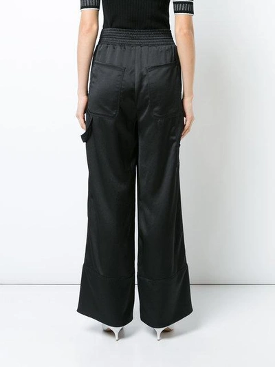 Shop Off-white Wide-leg Trousers - Black