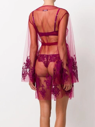 Shop I.d.sarrieri Lace-embroidered Night Gown - Pink