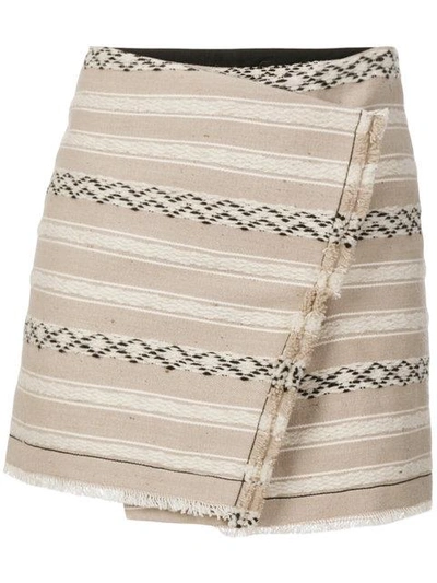 Shop Saint Laurent Mini Wrap-around Skirt