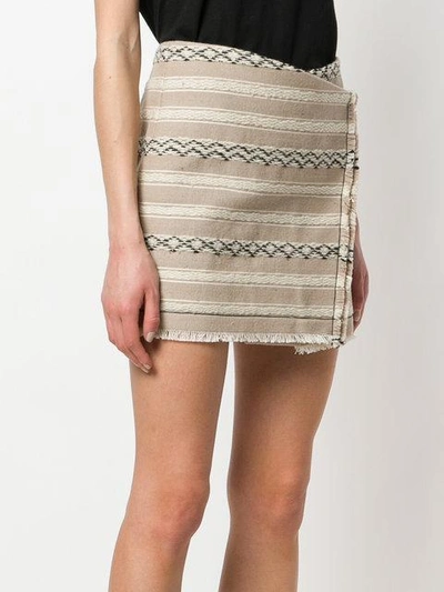 Shop Saint Laurent Mini Wrap-around Skirt