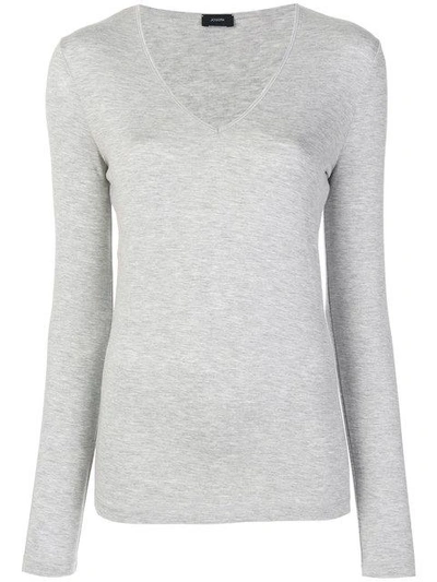 Shop Joseph V Neck Sweatshirt - Grey