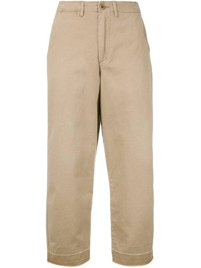 Shop Polo Ralph Lauren Cropped Trousers In Neutrals