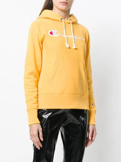 Shop Champion Reverse Weave Hoodie In Yellow