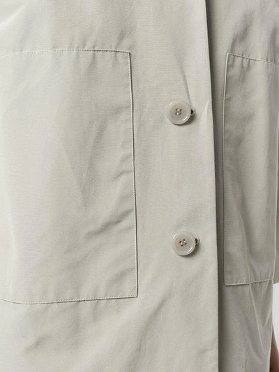 Shop Aspesi Short Button Parka Coat In Neutrals