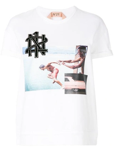 Shop N°21 Printed Patch T In White
