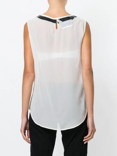 trompe l'oeil sleeveless blouse