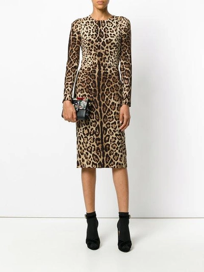 Shop Dolce & Gabbana Leopard Print Dress