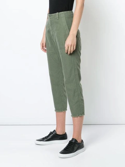 Shop Nili Lotan Cropped Trousers In Green