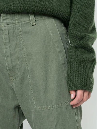 Shop Nili Lotan Cropped Trousers In Green