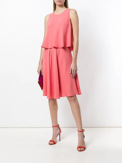 Shop Max Mara Double Layer Flared Dress