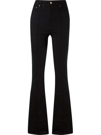 Shop Amapô High Waist Flared Jeans In Black