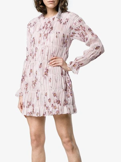 Shop Giambattista Valli Silk Floral Mini Dress - Pink