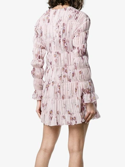 Shop Giambattista Valli Silk Floral Mini Dress - Pink