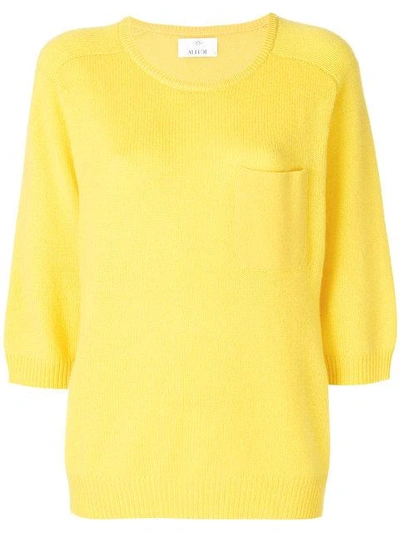 Shop Allude Patch Pocket Jumper - Yellow